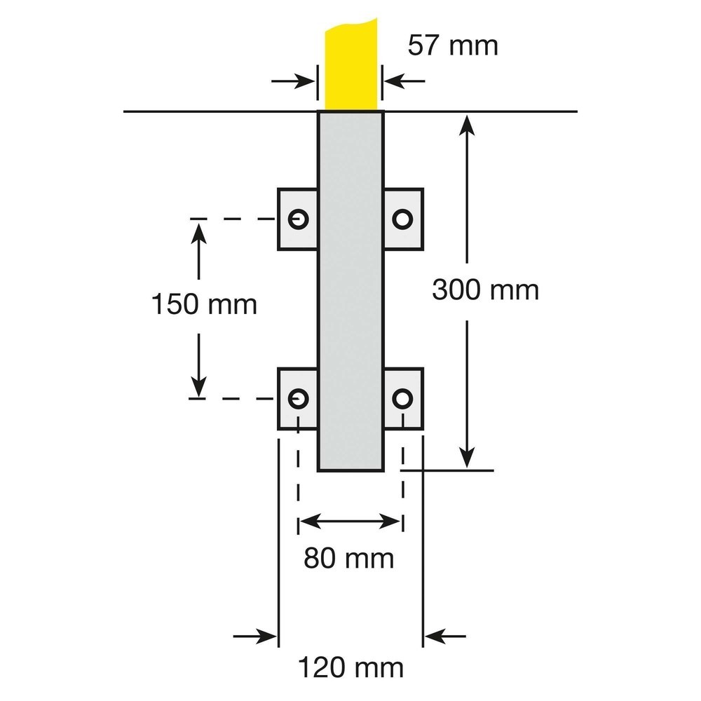 Produktabbildung Nr. 3: Douille à enficher pour arceau de protection, fixation latérale amovible