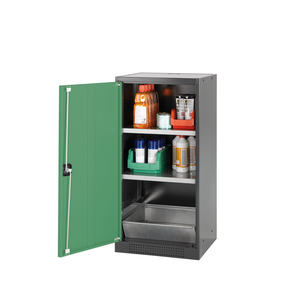 Illustration du produit: Armoire pour produits chimiques et toxiques asecos® avec tablettes, HxlxP 1 105 x 545 x 520 mm, vert réséda