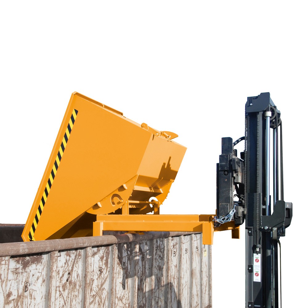 Produktabbildung Nr. 4: Bauer® Schwerlast-Kippbehälter, Tragkraft 4.000 kg, lackiert, Volumen 0,6 m³, RAL 7005 mausgrau