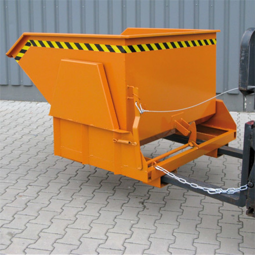 Produktabbildung Nr. 2: Benne basculante Eichinger® avec patins protégés, 1 000 kg, 600 litres, gris anthracite