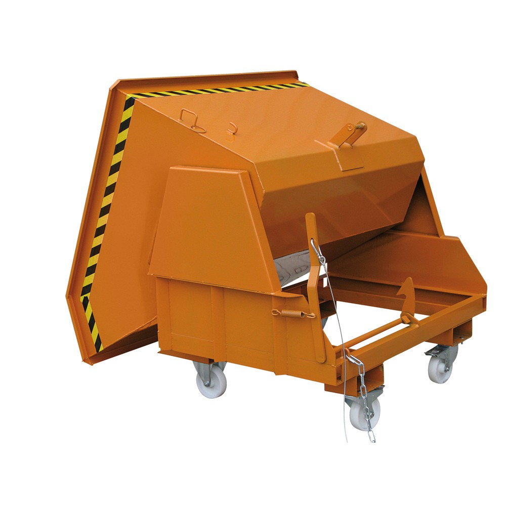 Produktabbildung Nr. 5: Benne basculante Eichinger® avec patins protégés, 1 000 kg, 600 litres, gris anthracite