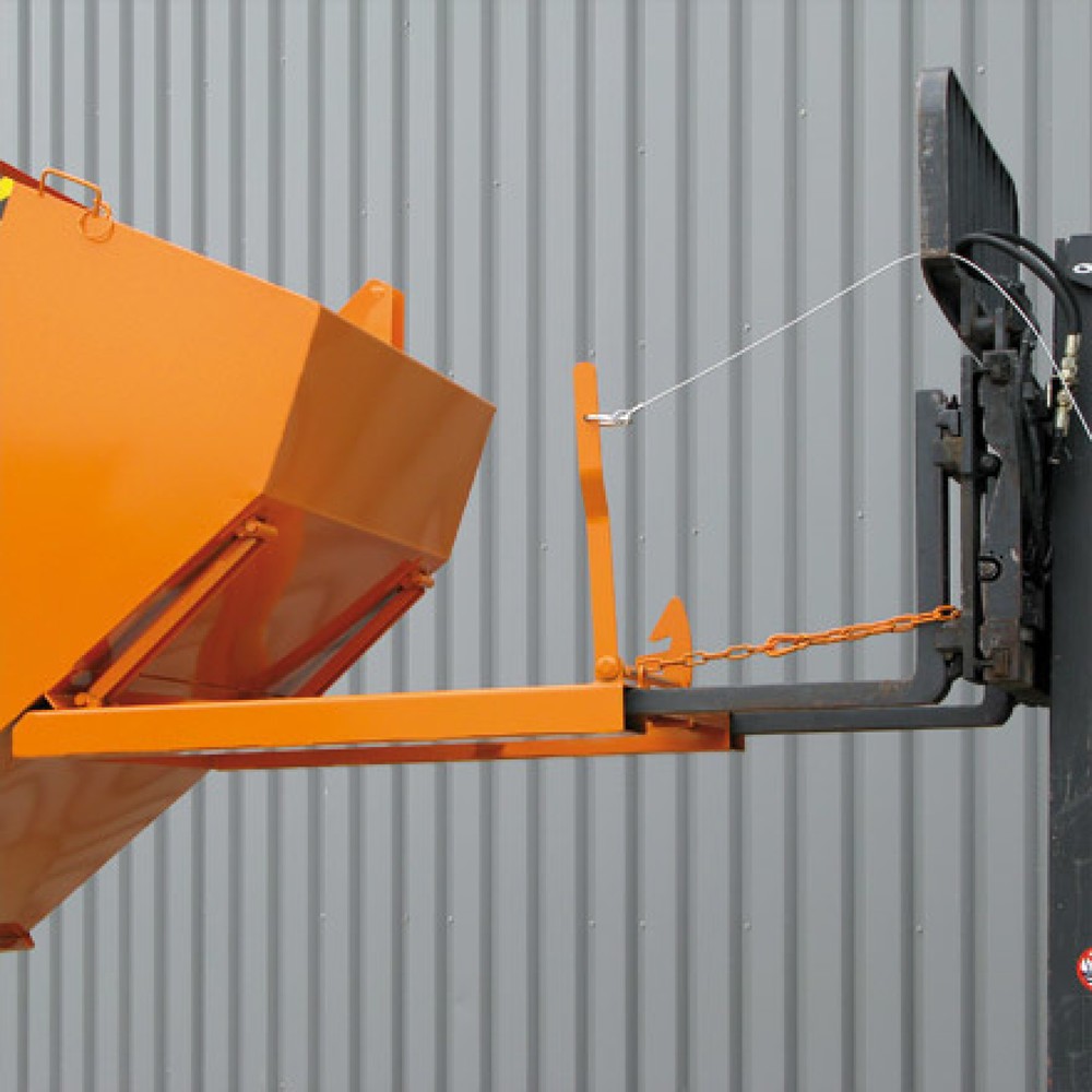 Produktabbildung Nr. 5: Benne basculante Eichinger® hauteur de construction faible, 1 000 kg, 300 litres, orangé pur