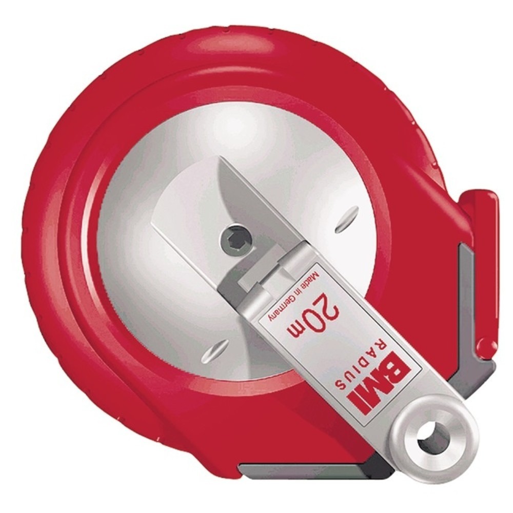 Produktabbildung: BMI Kapselbandmass RADIUS L.10m Band-B.13mm A mm/cm EG II Ku.weiss Stahlmassband