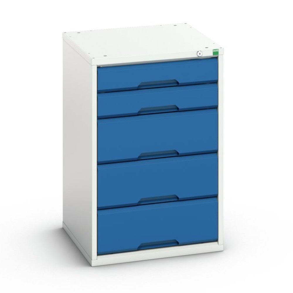 Illustration du produit: bott Armoire à tiroirs verso, avec 5 tiroirs et blocage tiroirs, lxPxH : 525 x 550 x 800 mm