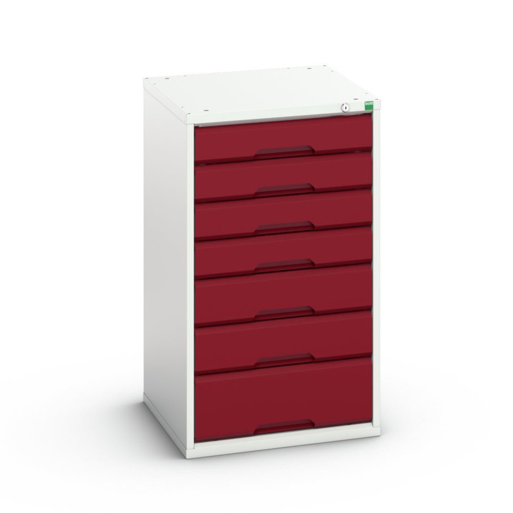Illustration du produit: bott Armoire à tiroirs verso, avec 7 tiroirs et blocage tiroirs, lxPxH : 525 x 550 x 900 mm