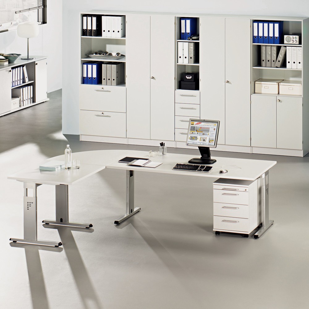 Illustration du produit: Conteneur stationnaire avec dispositif de rangement pour dossiers suspendus Solid, gris