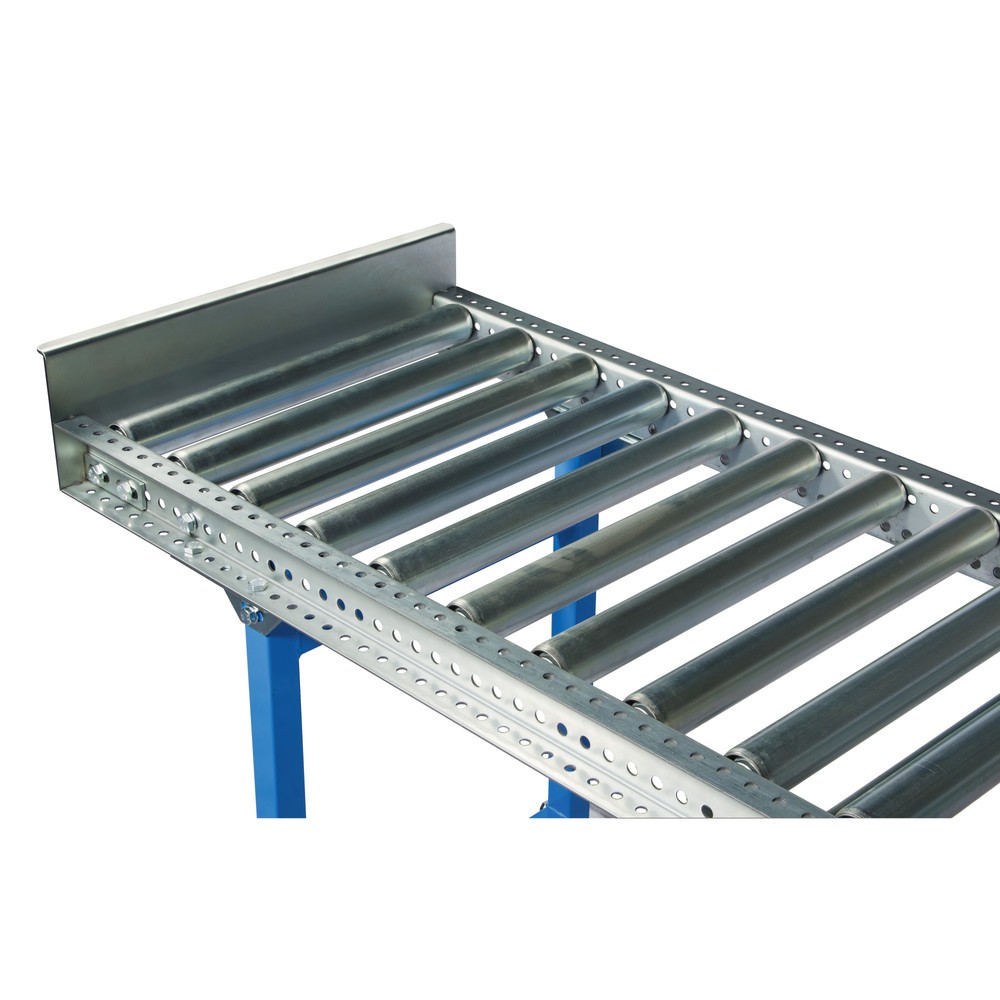 Illustration du produit: Butée terminale pour convoyeur à rouleaux pour charges lourdes, galvanisée, vissée, largeur de convoyeur : 700 mm