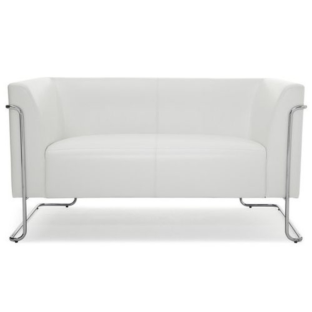 Illustration du produit: Canapé lounge hjh OFFICE CURACAO similicuir, 2 places, blanc