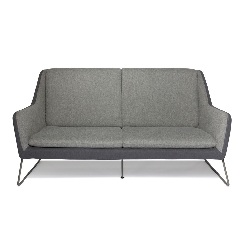 Illustration du produit: Canapé lounge hjh OFFICE LAGUN structure à patins, 3 places, gris clair/gris foncé