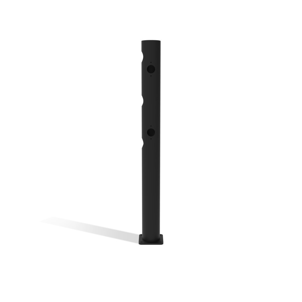 Illustration du produit: dancop Poteau d’extrémité pour porte battante de garde-corps de sécurité « Delta », Ø 110 mm, hauteur 1 200 mm, 90°, droite