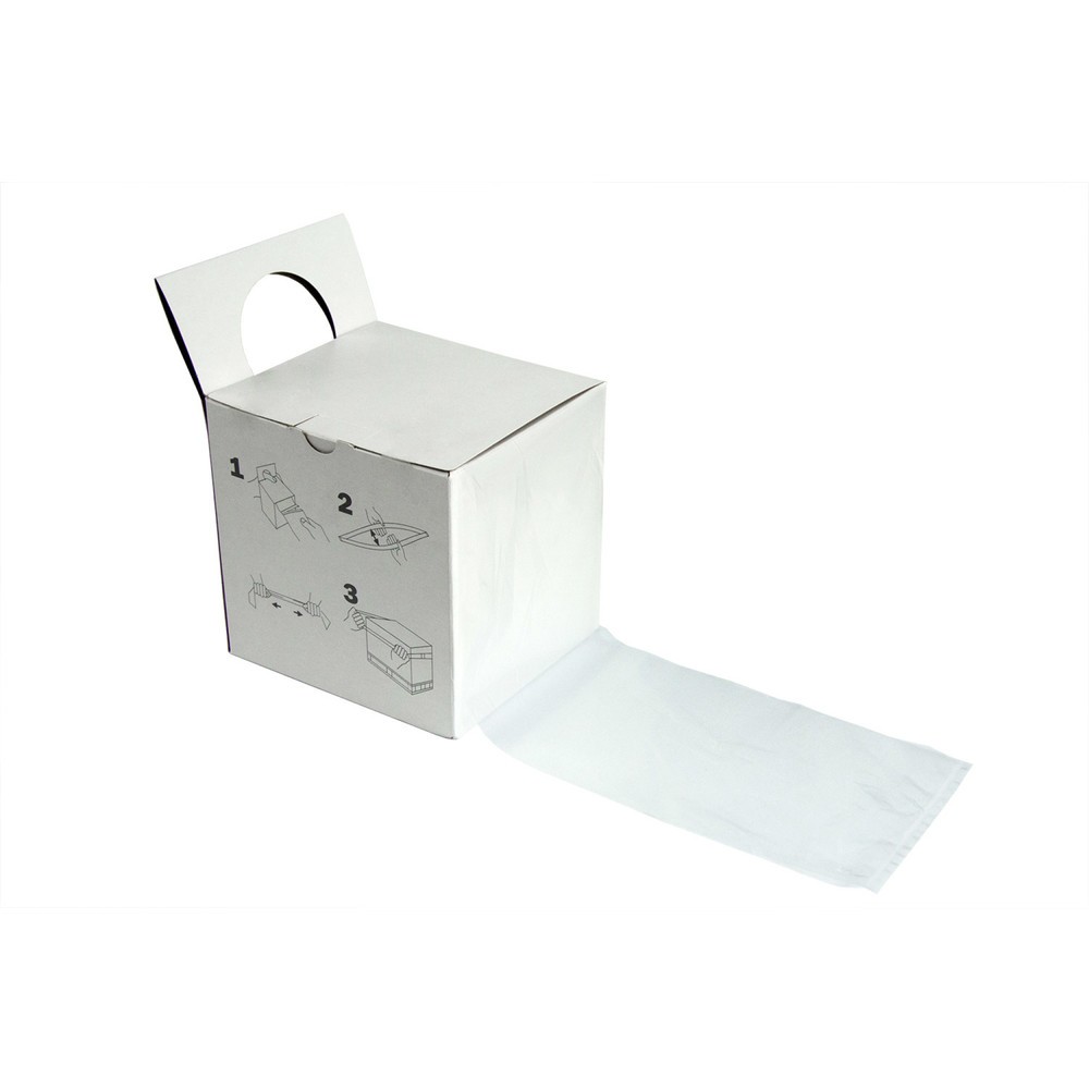 Illustration du produit: Dehnband, transparent, 1200x100mm, in Spenderbox (100 Bänder ), 1 VE = 100 Stk