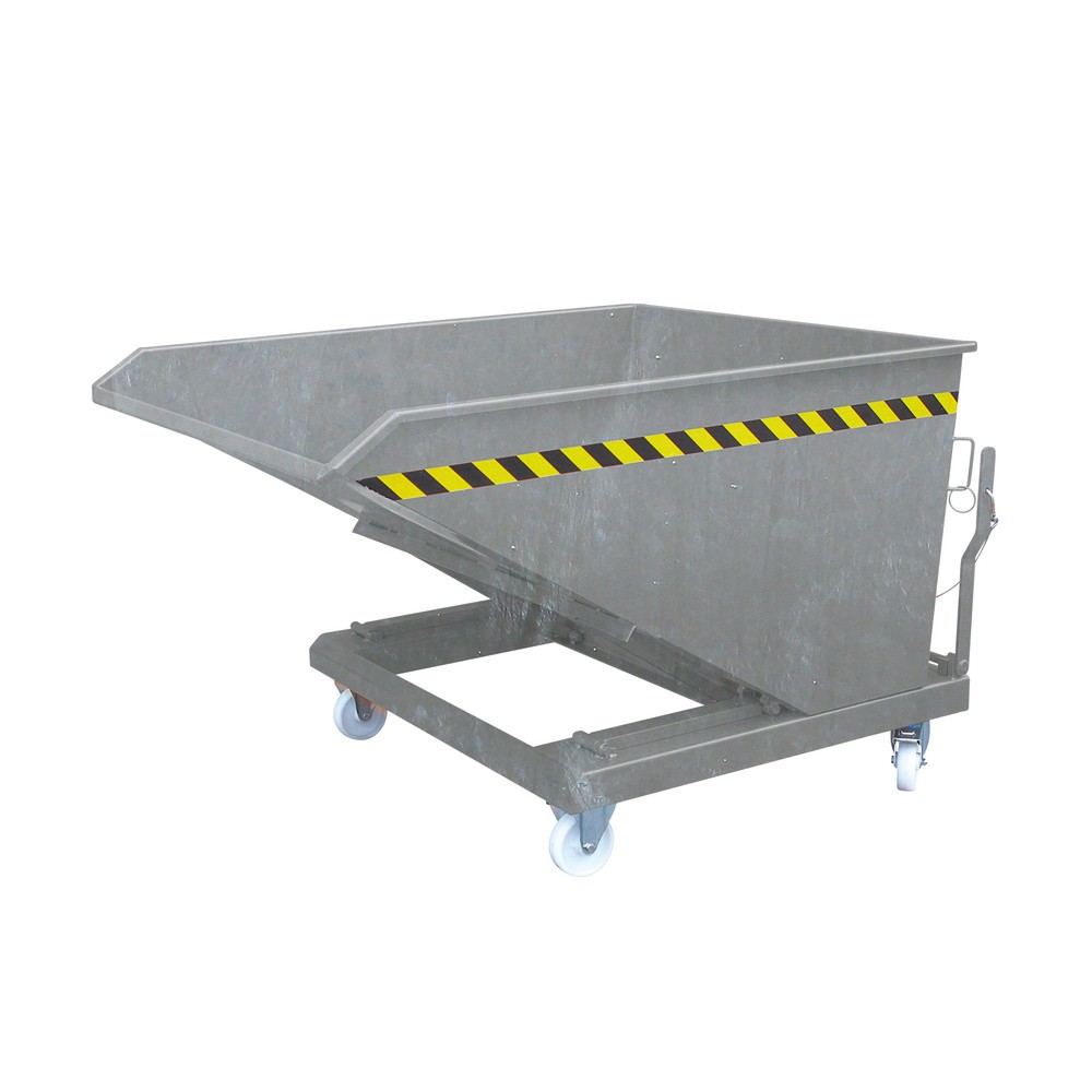 Produktabbildung: Eichinger® Kippbehälter in niedriger Bauhöhe, 1000 kg, 1000 Liter, feuerverzinkt
