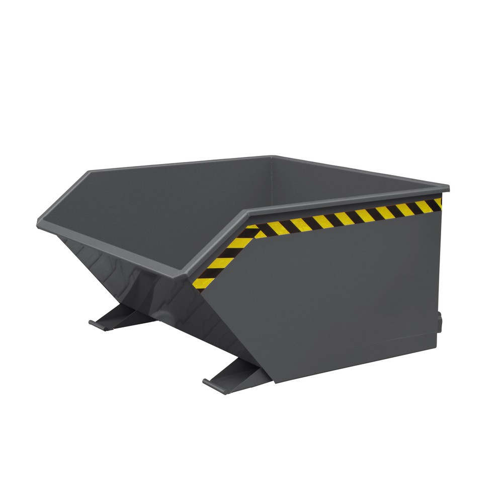 Produktabbildung: Eichinger® Späne-Kippbehälter mit Siebeinsatz und Ablasshahn, 1000 kg, 300 Liter, anthrazitgrau