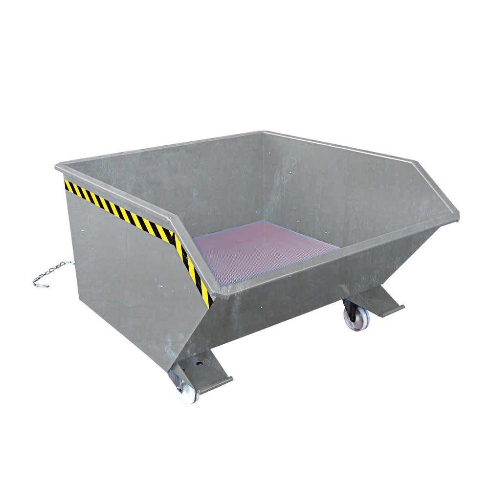 Produktabbildung: Eichinger® Spänebehälter mit Lochblech-Boden und Ablasshahn, 1500 kg, 1500 Liter, feuerverzinkt