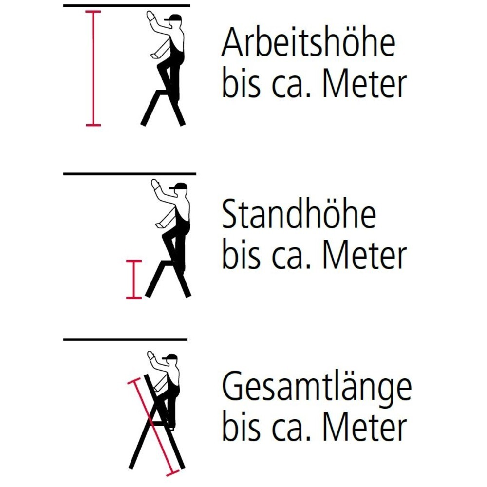 Produktabbildung Nr. 4: Escabeau à marches, avec couche de protection anodisée, bilatéral, hauteur déployée de 3 m