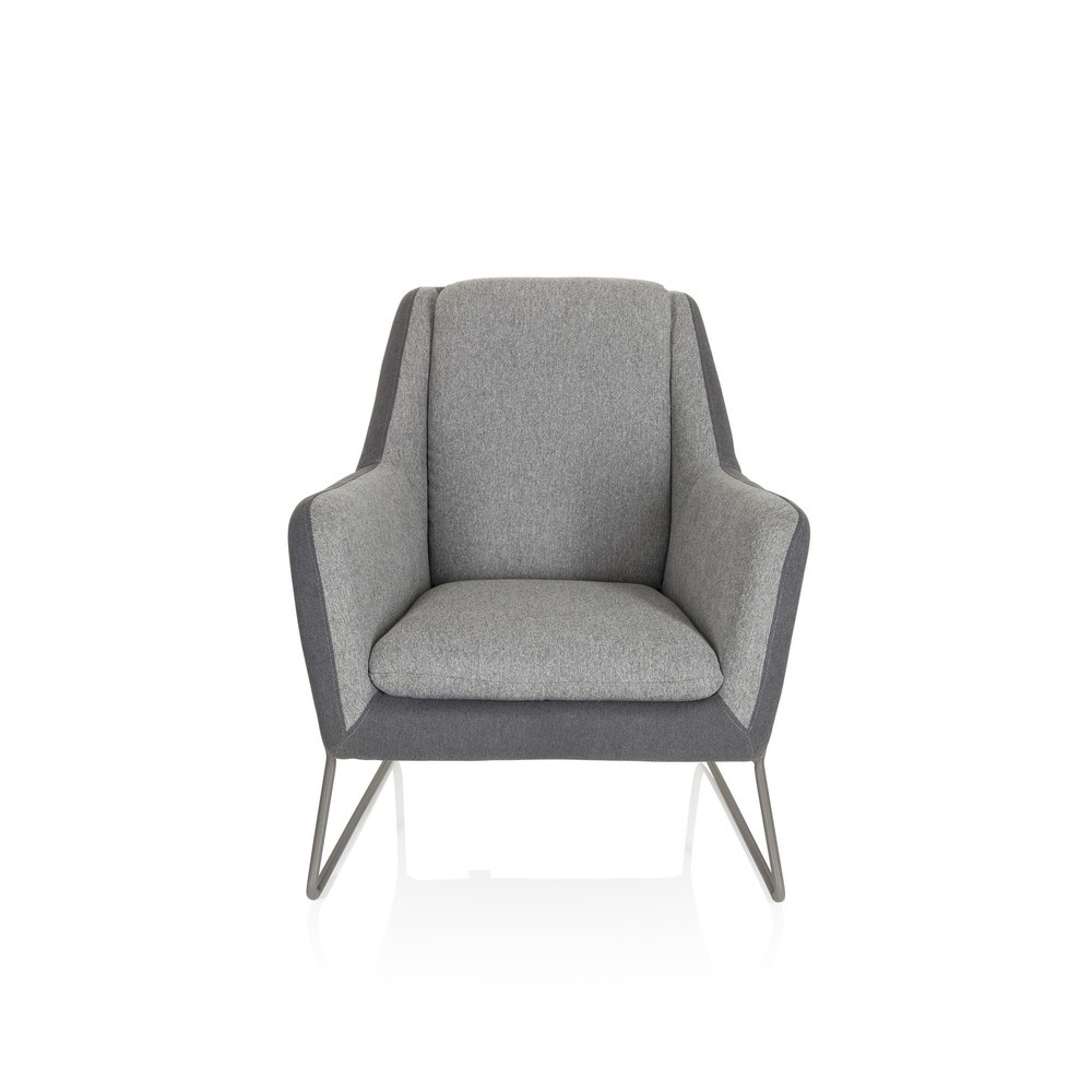 Illustration du produit: Fauteuil lounge hjh OFFICE LAGUN structure à patins, 1 place, gris clair/gris foncé
