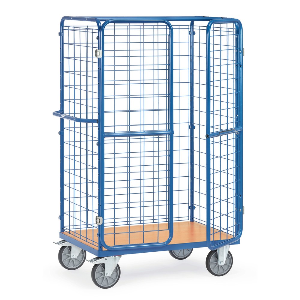 Produktabbildung: fetra® Paketwagen, Tragkraft 600 kg, Ladefläche BxT 1.000 x 600 mm, Höhe 1.800 mm