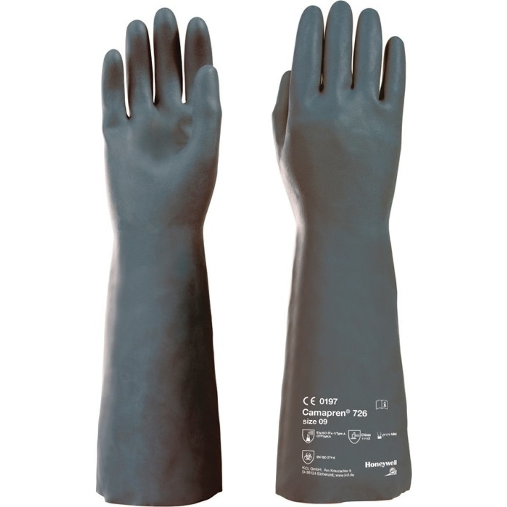 Illustration du produit: HONEYWELL Chemikalienhandschuhe Camapren 726, EN388 / EN374-1, Größe 10 schwarz, PSA-Kategorie III