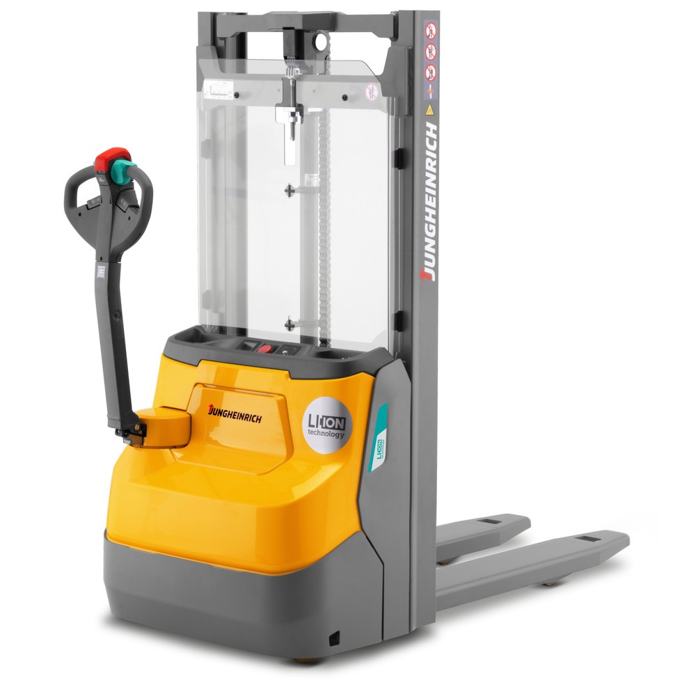 Produktabbildung Nr. 1: Jungheinrich Elektro-Hochhubwagen EJC 110i DZ, Dreifach-Teleskop-Hubgerüst, Hubhöhe 4.180 mm, Tragfähigkeit 1.000 kg, Proportionalhydraulik