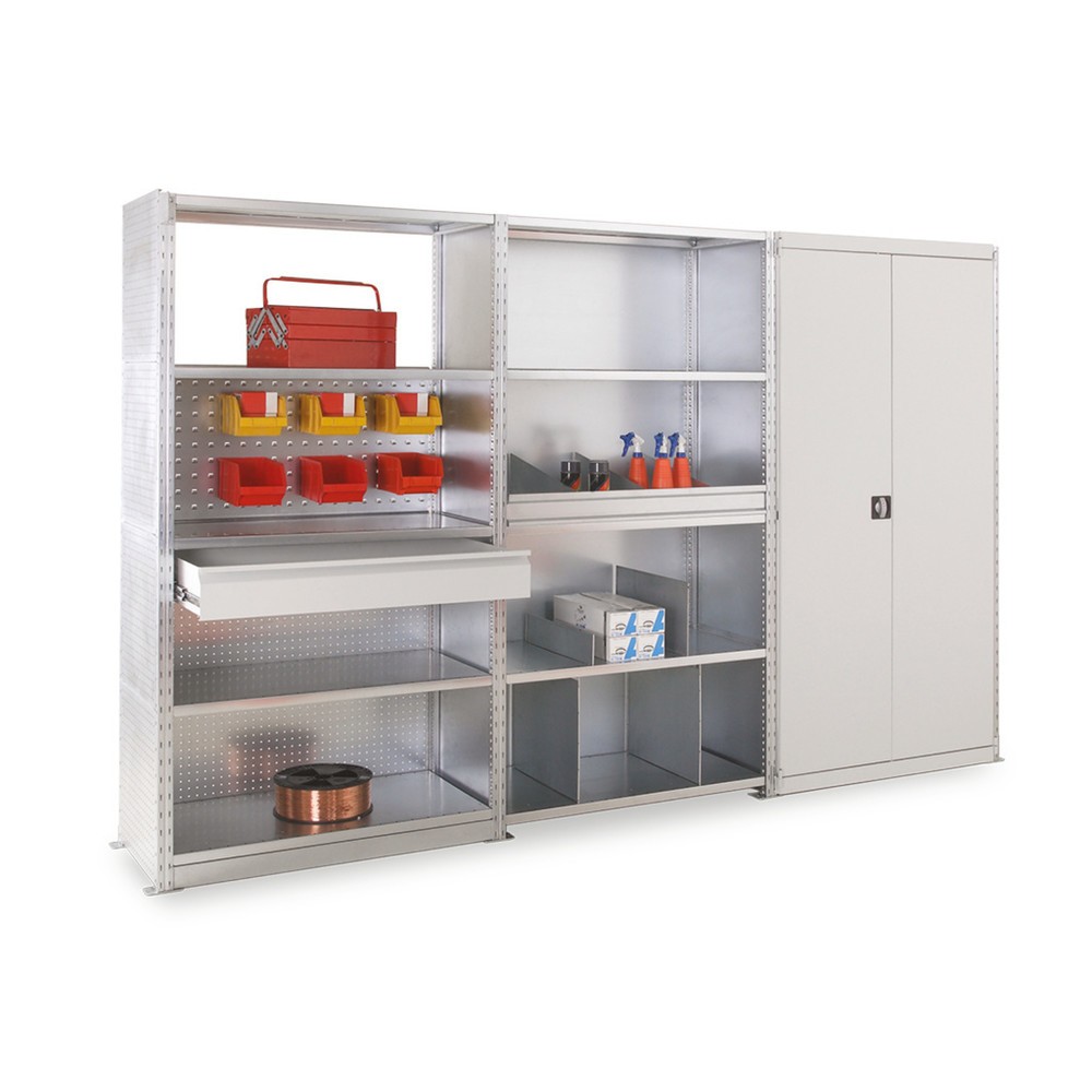 Produktabbildung Nr. 6: ManOrga Fachbodenregal, AF, mit Stahlpaneel-Fachböden, FL 255 kg, verzinkt, HxBxT 2.500 x 1.300 x 300 mm