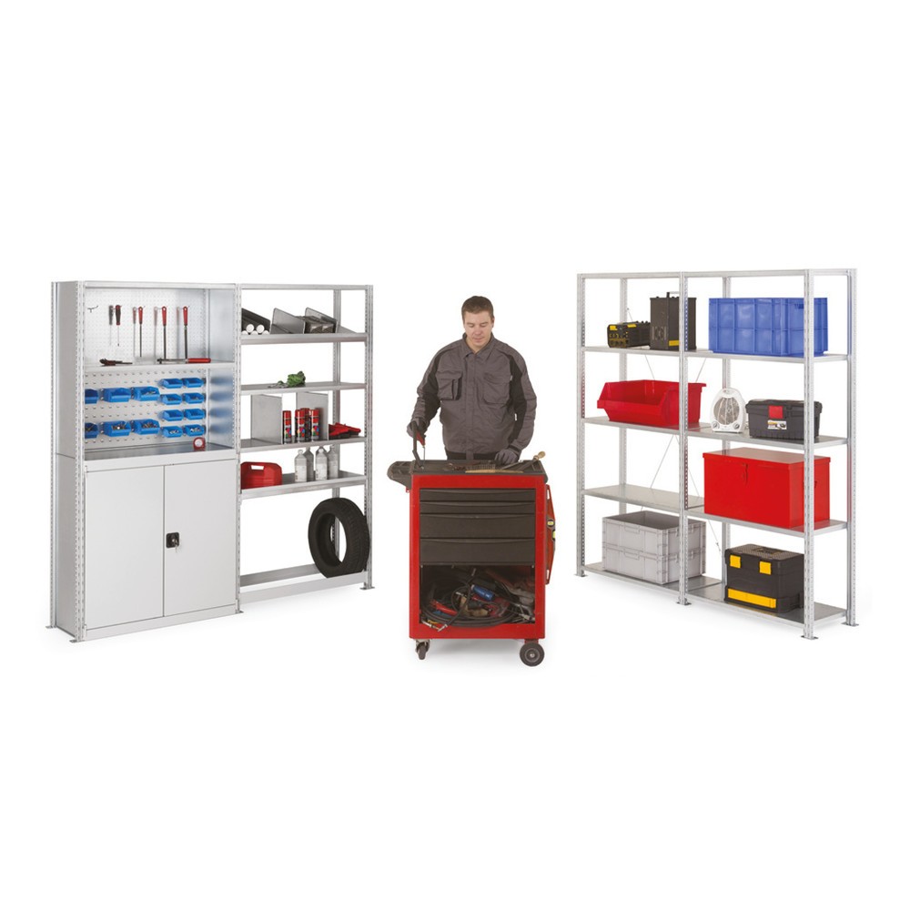 Produktabbildung Nr. 7: ManOrga Rayonnage à tablettes, TA, avec tablettes en panneaux d'acier, FL 350 kg, galvanisé, H x l x P 3 000 x 1 000 x 300 mm