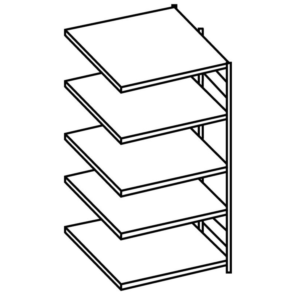 Produktabbildung Nr. 2: META Fachbodenregal, AF, doppelzeilig, FL 150 kg, verzinkt, HxBxT 3.000 x 1.000 x 1.200 (2x600) mm