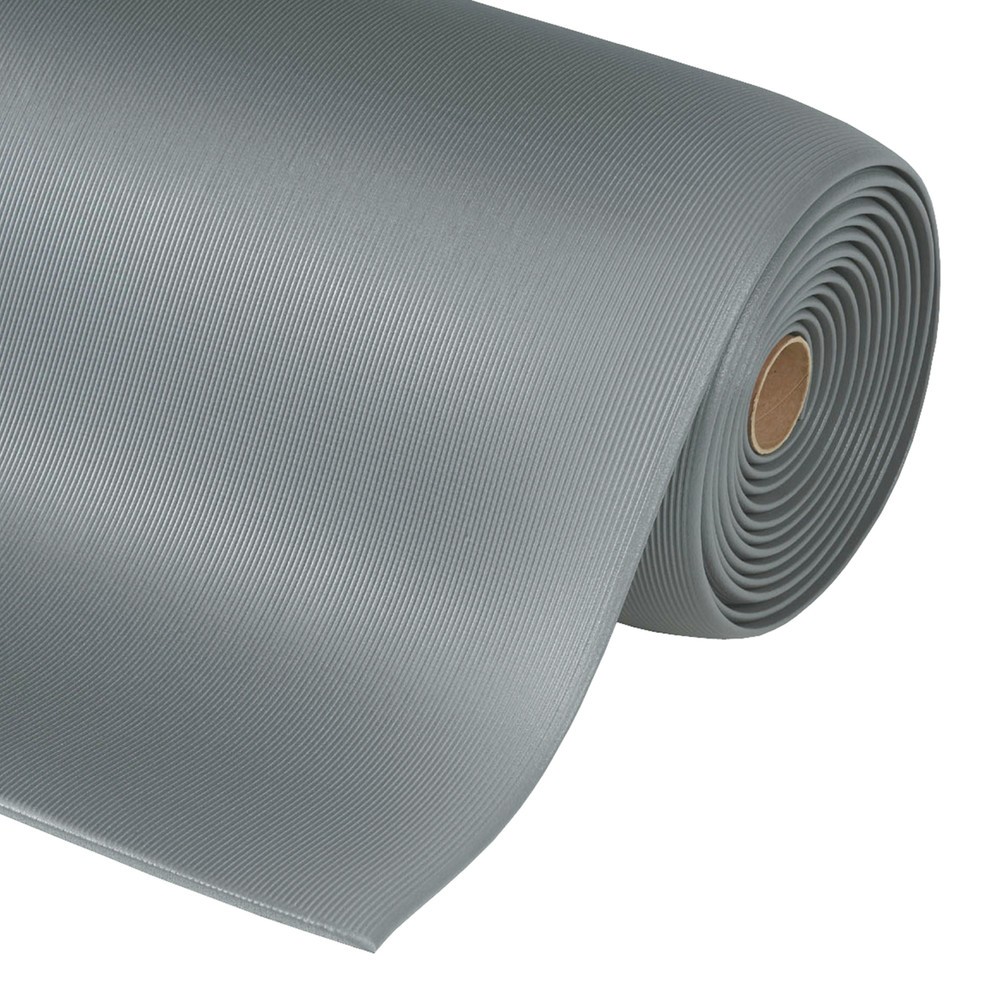 Produktabbildung: NoTrax Anti-Ermüdungsmatte, PVC/Vinylschaum, gerillt, lfm x 600 mm, grau