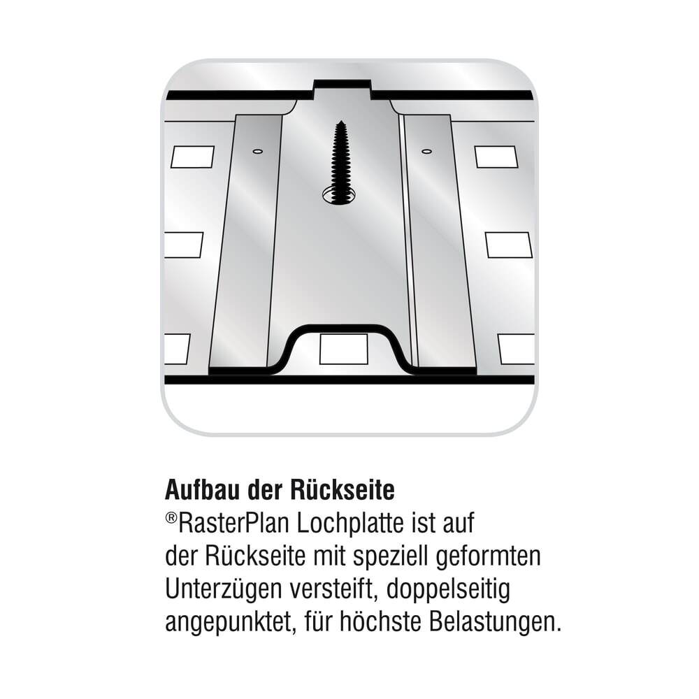 Produktabbildung Nr. 3: Plaque perforée, Hxl 450 x 2 000 mm, rouge signalisation
