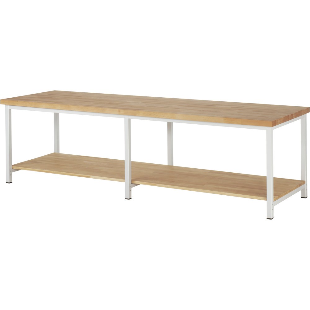 Illustration du produit: RAU Établi série 8000, HxlxP 840-1 040 x 3 000 x 900 mm, tablette inférieure