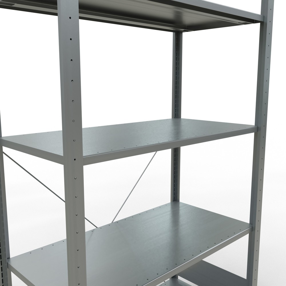 Produktabbildung Nr. 5: SCHULTE Rayonnage à tablettes galvanisé avec 5 tablettes en tôle d’acier, charge par tablette 150 kg, HxlxP 2 000 x 1 060 x 536 mm