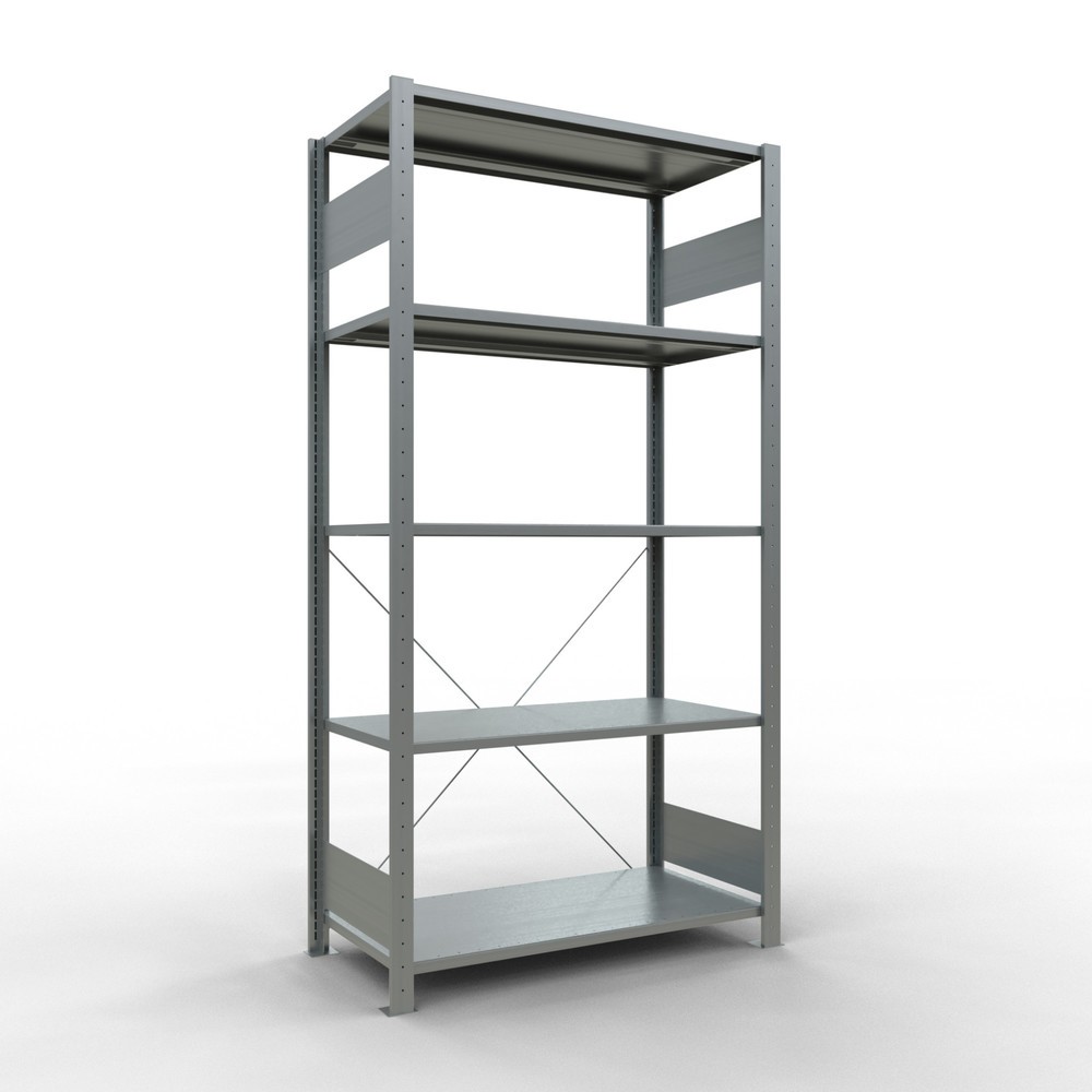 Produktabbildung Nr. 1: SCHULTE Fachbodenregal verzinkt mit 5 Stahlblechböden, Fachlast 150 kg, HxBxT 2.000 x 1.060 x 536 mm
