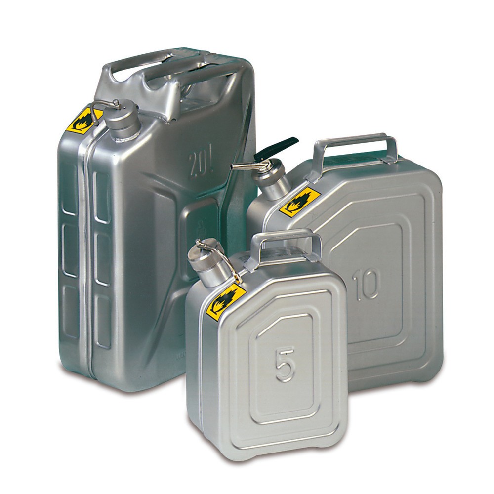 Produktabbildung: Rötzmeier® Sicherheitskanister aus Edelstahl, mit Schraubkappe, 20 Liter