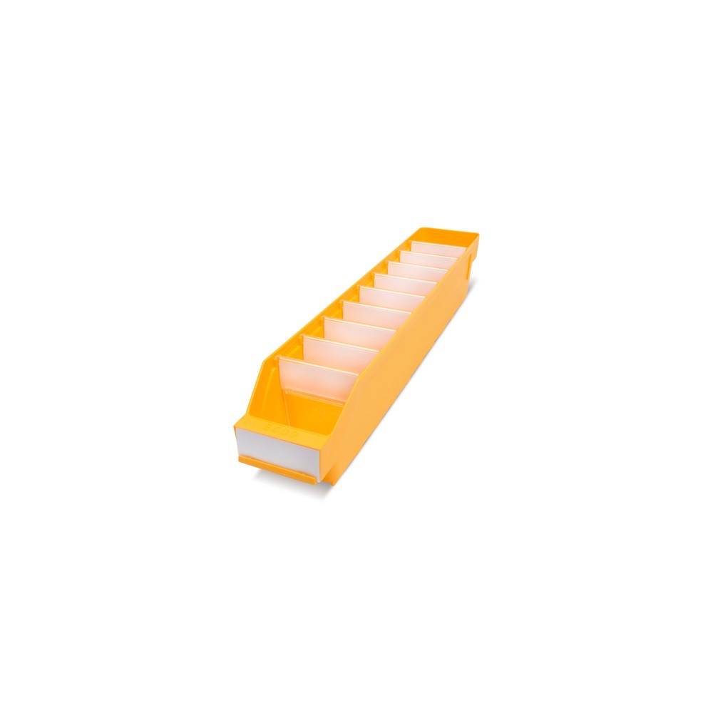 Produktabbildung: STEMO Regalkästen mit Sichtöffnung, BxT 90 x 500 mm, gelb