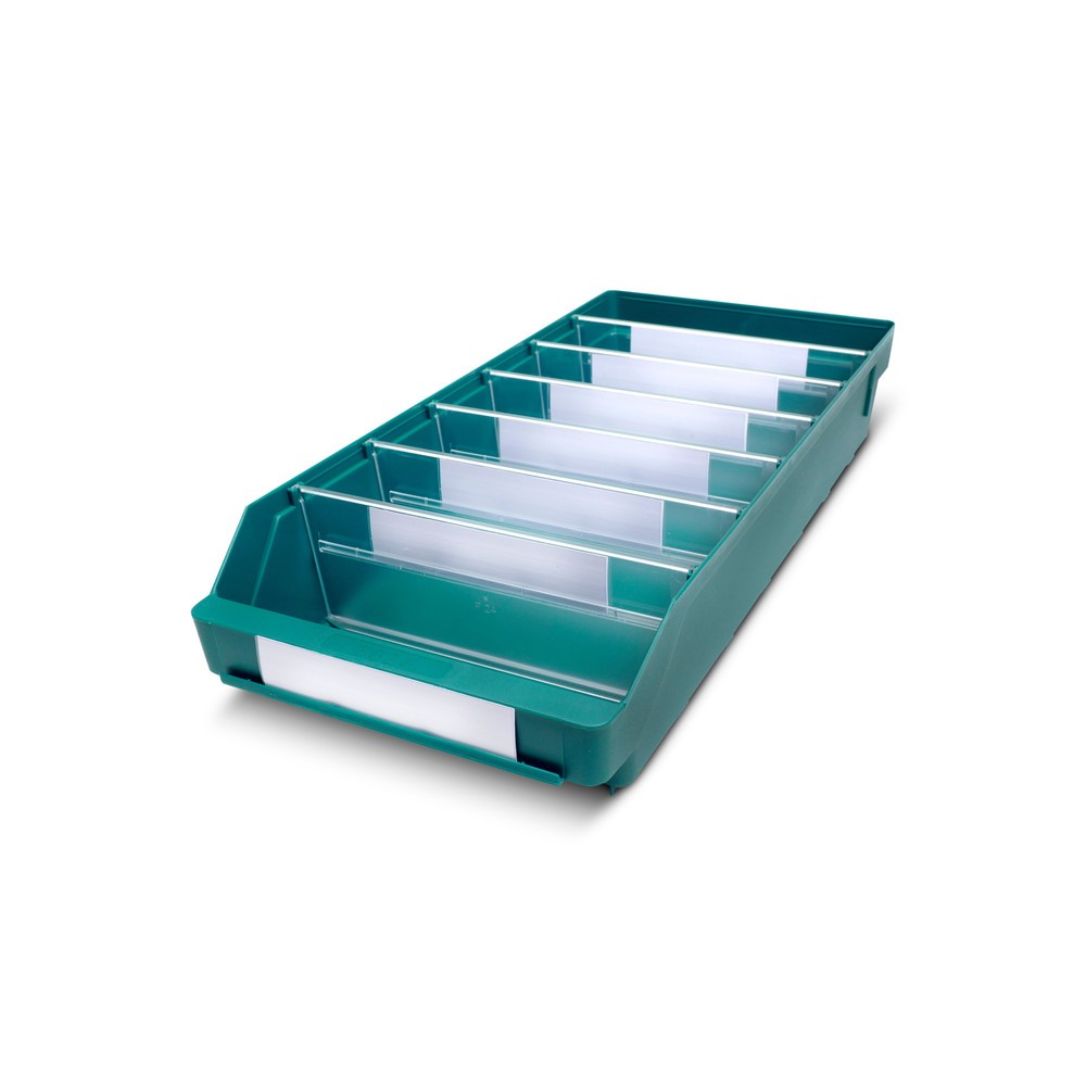 Produktabbildung: STEMO Regalkästen mit Sichtöffnung, BxT 240 x 500 mm, grün