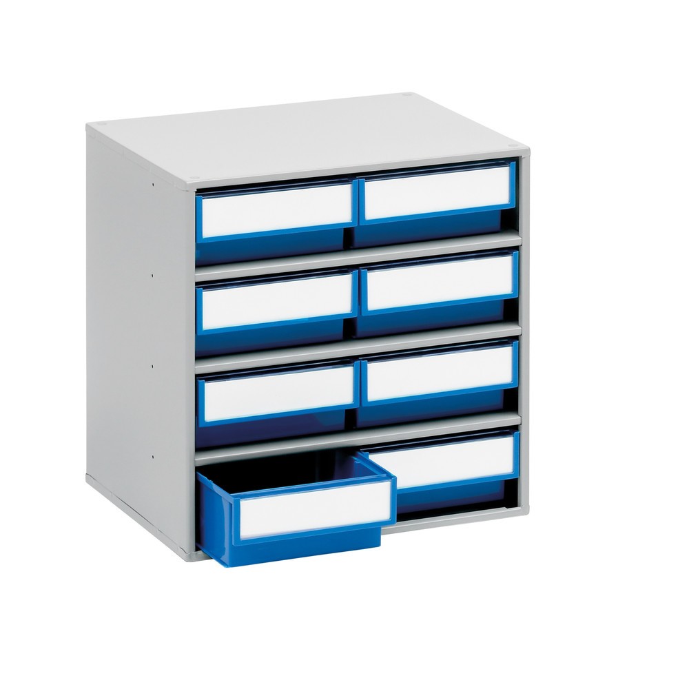 Produktabbildung Nr. 1: Système de rangement à tiroirs, 8 tiroirs, profondeur 300 mm, bleu