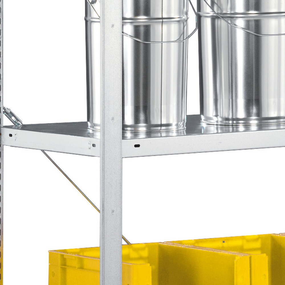 Illustration du produit: Tablette pour rayonnage à tablettes META système enfichable, FL, 100 kg, gris clair, l x P 1 000 x 400 mm
