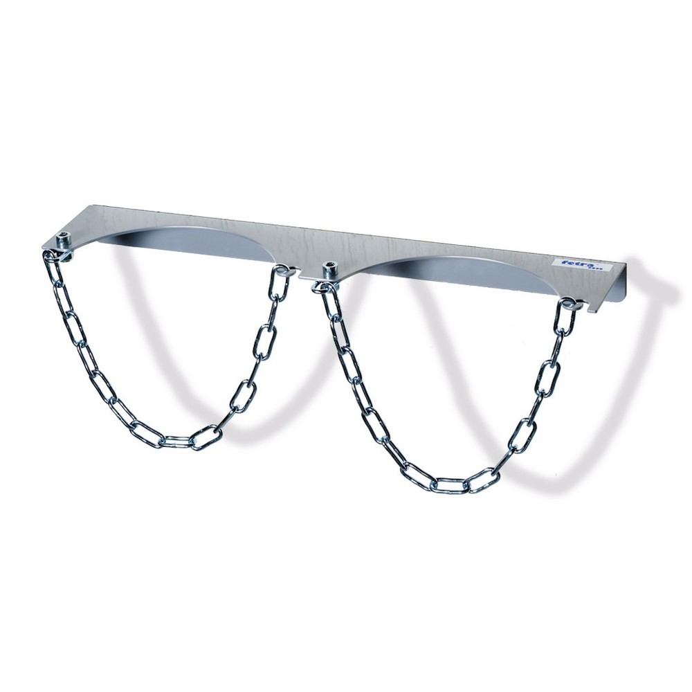 Produktabbildung: fetra® Wandhalterung für 2 Gasflaschen, Kettensicherung, Flaschen-Ø 230 mm